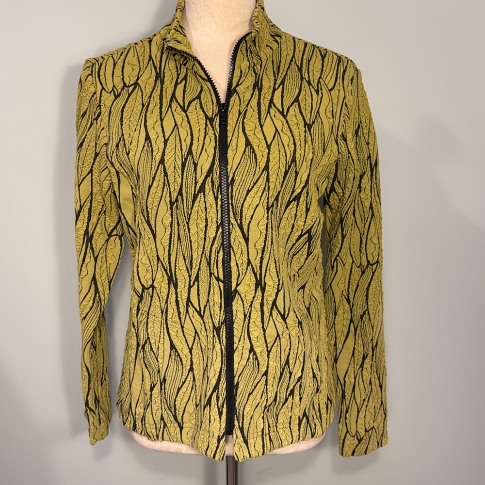 Cheryl Nash Windridge textured full zip jacket Size M